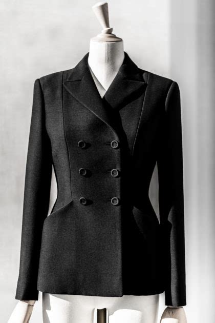 tailleur dior|Black Dior 'Bar' Jacket Savoir.